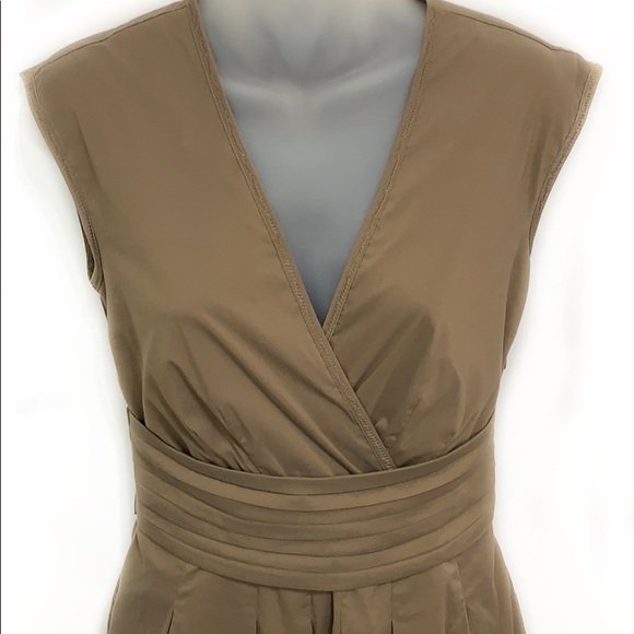 BCBGMaxAzria brown polish cotton stretch dress EUC - Picture 2 of 8